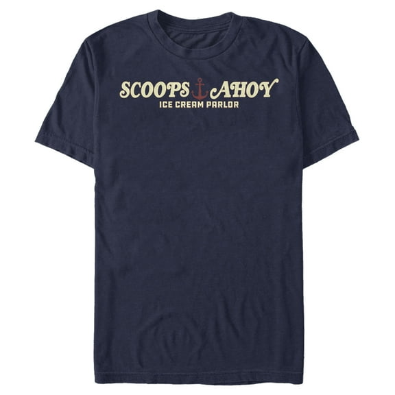 Netflix Men's Stranger Things Scoops Ahoy Nautical Logo  Graphic T-Shirt