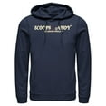 thumbnail image 1 of Netflix Men's Stranger Things Scoops Ahoy Nautical Logo Pull Over Hoodie Navy Blue 2X Large, 1 of 3