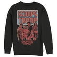 thumbnail image 1 of Netflix Men's Stranger Things Scoops Troop Character Pose Sweatshirt Black 2X Large, 1 of 3