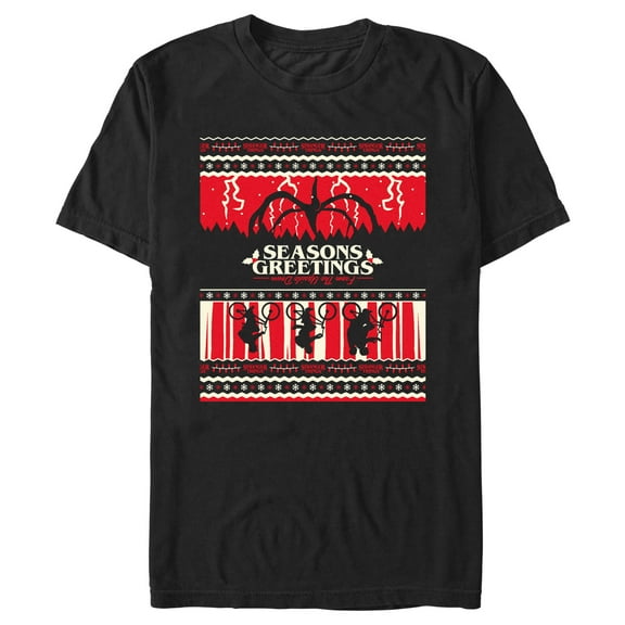Netflix Men's Stranger Things Seasons Greetings Graphic T-Shirt
