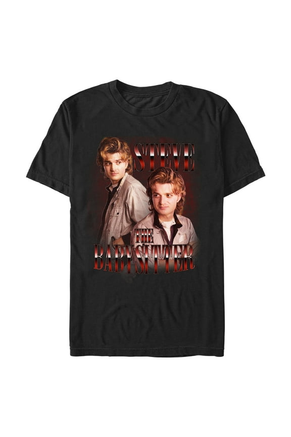 Netflix Men's Stranger Things Steve The Babysitter Graphic T-Shirt