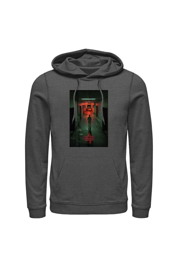 Netflix Men's Stranger Things The Lab Rift Eleven Poster Pull Over Hoodie Charcoal Heather X Large