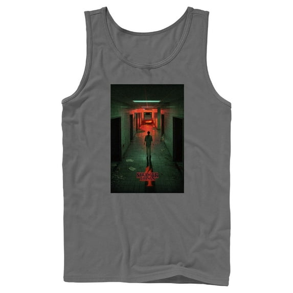 Netflix Men's Stranger Things The Lab Rift Eleven Poster Tank Top Charcoal X Large