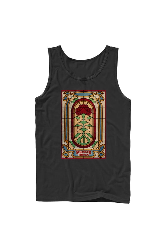 Netflix Men's Stranger Things The Rose of Life Tank Top Black 2X Large
