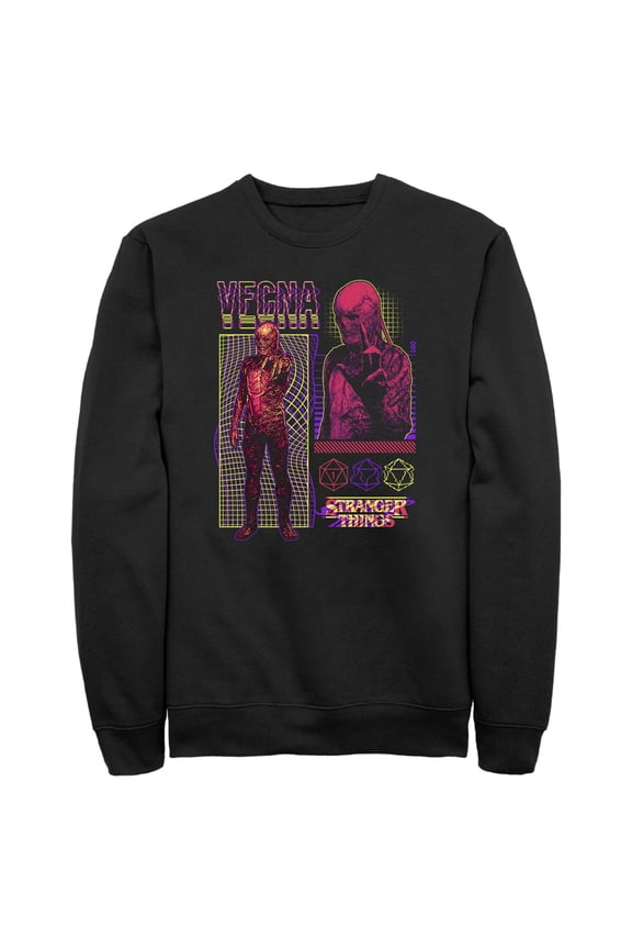 Netflix Men's Stranger Things Vecna Evil Villain Sweatshirt Black Large