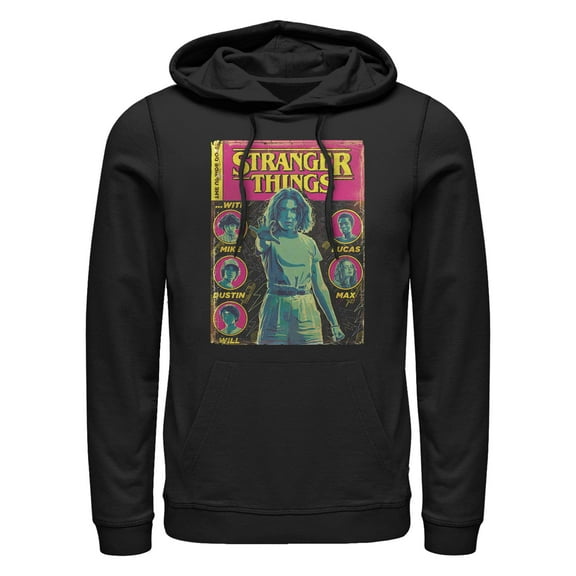 Netflix Men's Stranger Things Vintage Comic Book Cover Pull Over Hoodie