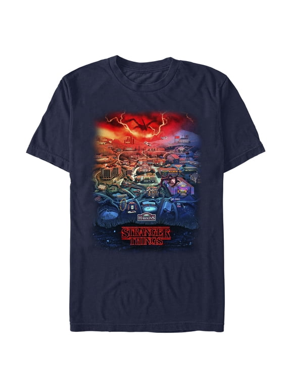 Netflix Men's Stranger Things Welcome to Hawkins Graphic T-Shirt