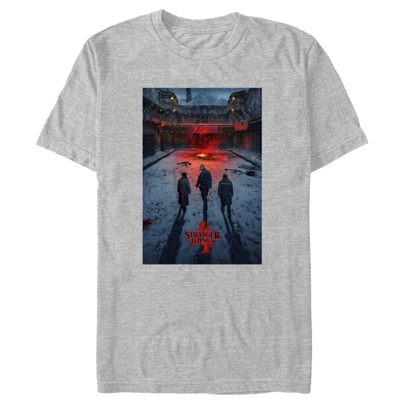 Netflix Men's Stranger Things Winter Rift Russia Poster Graphic T-Shirt