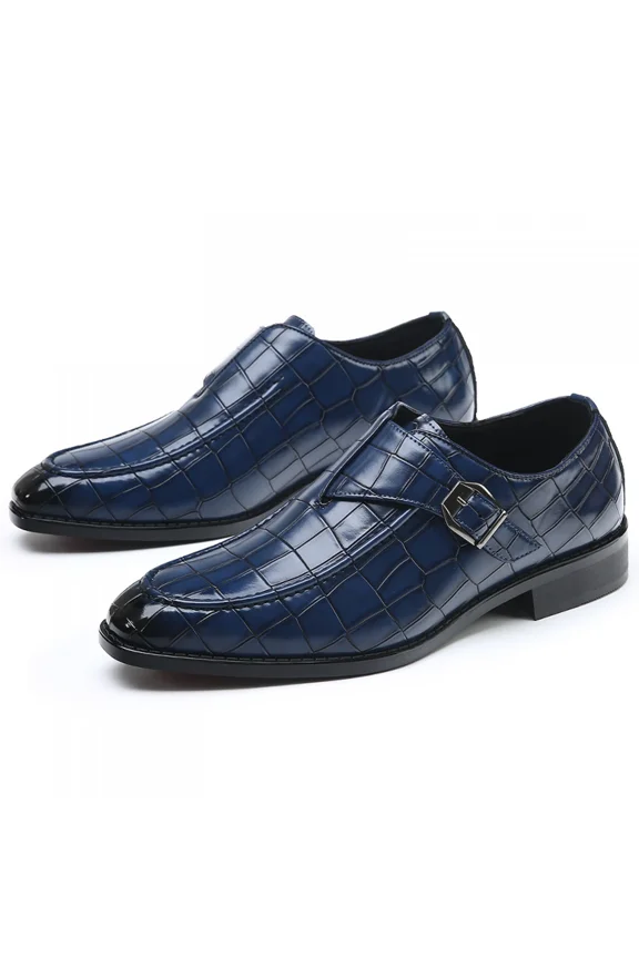 Men's Strap Dress Loafer Shoes Slip-on Tuxedo Loafers for Men Formal Business Casual