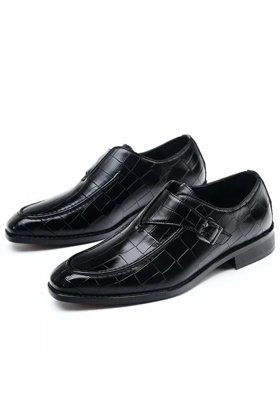 Men's Strap Dress Loafer Shoes Slip-on Tuxedo Loafers for Men Formal Business Casual