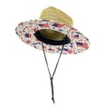 thumbnail image 1 of Unisex Wide Brim Straw Lifeguard Hat – Channel Island Sun Hat with Chin Strap for Men & Women, 1 of 6