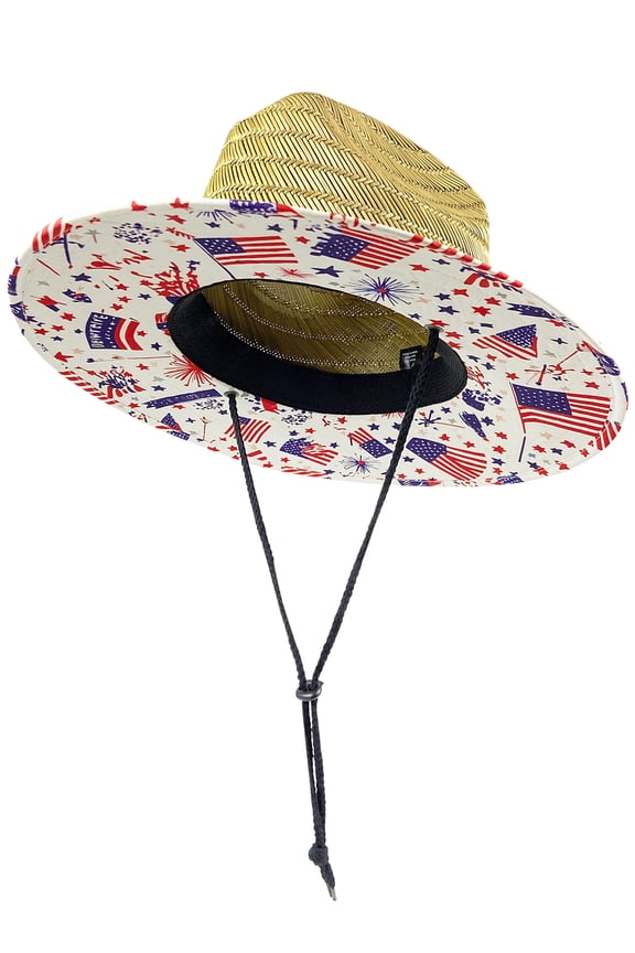 Kids Straw Sun Hat, Wide Brim Beach Hat with Chin Strap for Outdoor Protection, Unisex