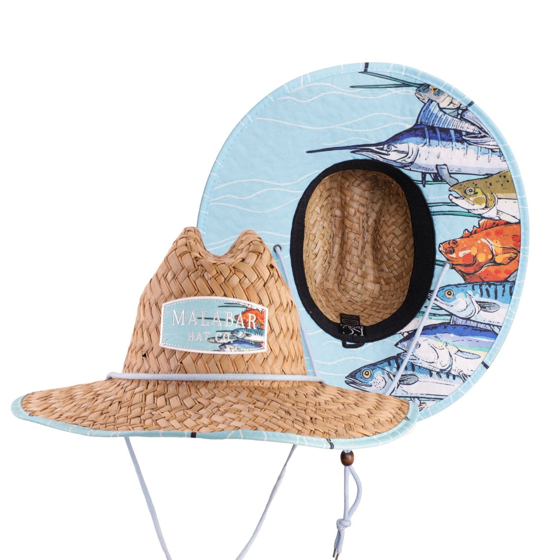 Amazon.com: Qwave Mens Straw Hat - Underbrim Print, Sun Hats