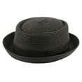 thumbnail image 1 of Men's Straw Pork Pie Hats with Grosgrain Band, 1 of 2