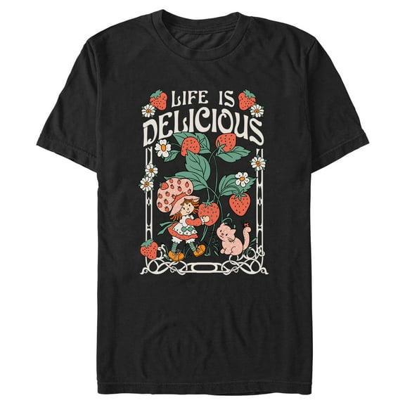 Men's Strawberry Shortcake Life is Berry Delicious  Graphic T-Shirt