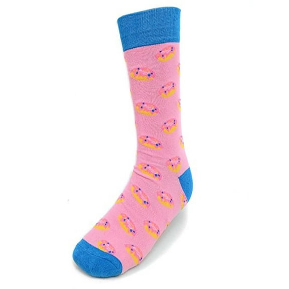 Men’s Strawberry Sprinkled Doughnuts 6-Pack Novelty Socks