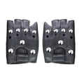 thumbnail image 1 of Men's Street Dance Half Finger Leather Gloves - Average Size - PU Material - Suitable for Dance Performances and Nightclub Activities, 1 of 9