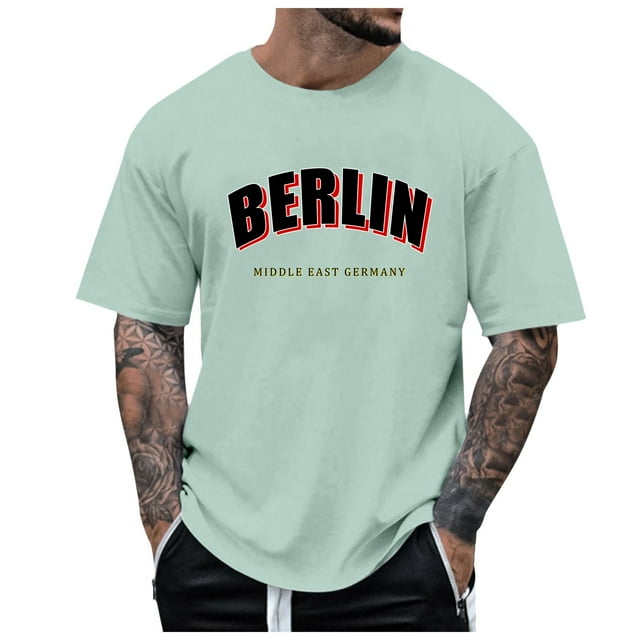 Men's Street Fashion Youth Short Sleeved Round Neck Short Sleeved T