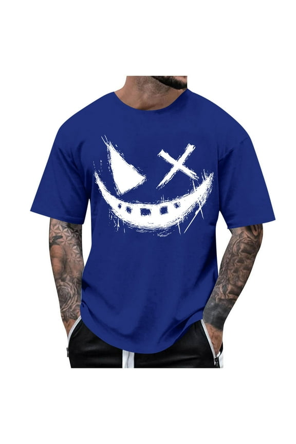 Men’s Streetwear Hip Hop Hipster Crewneck Tshirts Loose Fit Casual Summer Short Sleeve T-Shirts