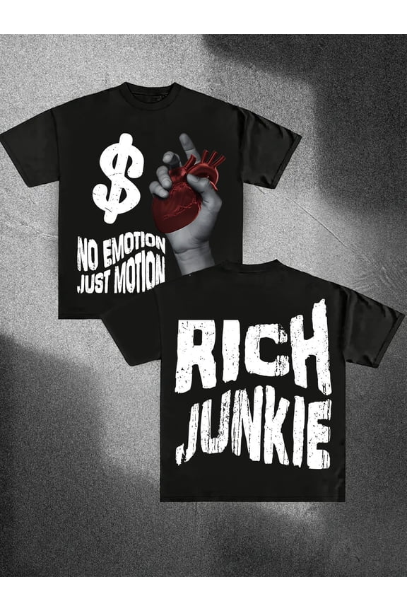 Men's Streetwear Rich Junkie Graphic T-Shirt