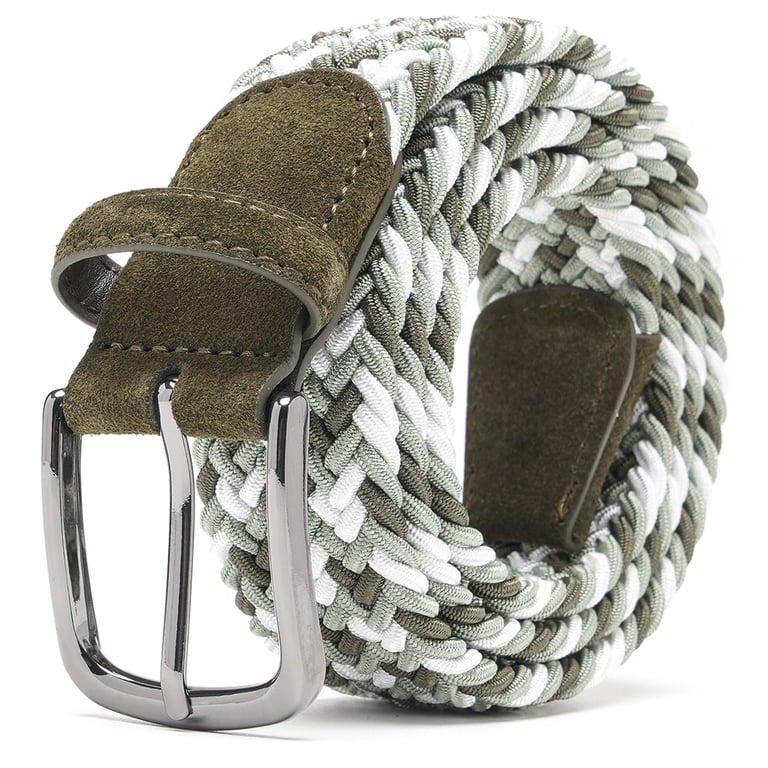 Braided Stretch Woven Fabric Belt for Jeans with Alloy Buckle Custom Wholesale Braided Stretch Elastic Woven Belt for Men  main image 2