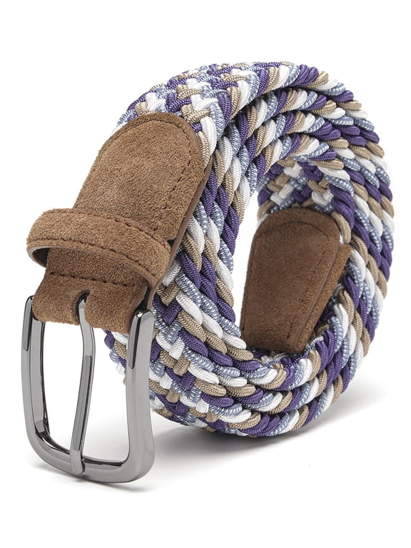 Men's Stretch Belt,Woven Braided Web Belt 1 3/8 for Golf Casual Pants Jean