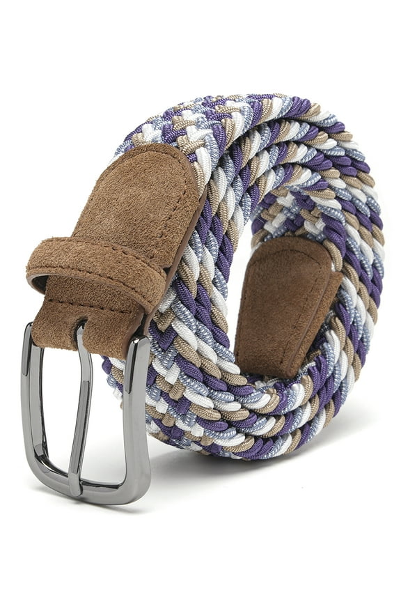 Men's Stretch Belt,Woven Braided Web Belt 1 3/8 for Golf Casual Pants Jean