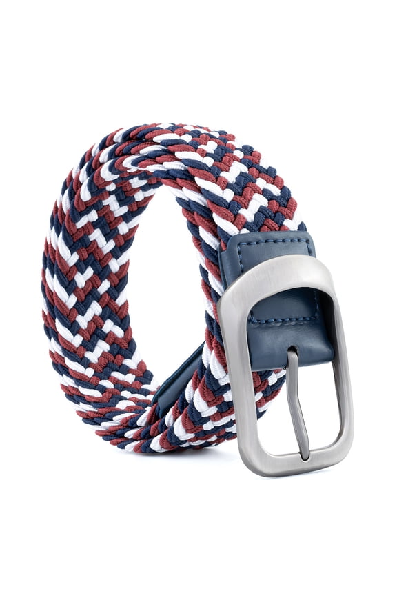 Men's Stretch Braided Golf Belt, 1 3/8 Inch Casual Sports Golf Belt for Men Snug Fit