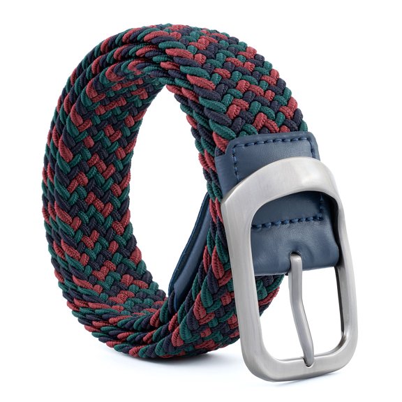 Men's Stretch Braided Golf Belt, 1 3/8 Inch Casual Sports Golf Belt for Men Snug Fit