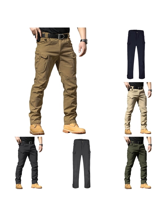 Men's Stretch Cargo Pants Slim Fit Lightweight Workwear for Outdoor