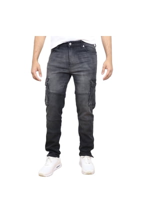 Men's Stretch Cargo Pocket Jeans - Classic Denim Look with Flexibility & Comfort (Sizes: 30-42)