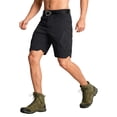 thumbnail image 1 of Men's Stretch Cargo Shorts Elastic Waistband Drawstring Shorts Outdoor Casual Workout Lightweight Big & Tall Camo Cargo Pants with Multi Pockets Quick Dry Golf Shorts,Black L, 1 of 4