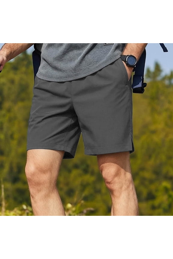 Men's Stretch Cargo Shorts Summer Casual Elastic Waist Bermuda Shorts Quick-Dry Sweat-Short for Outdoor Golf Fishing