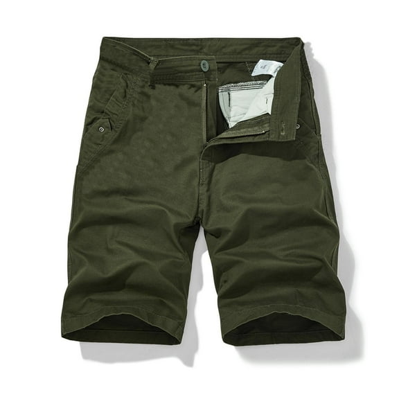 Men's Stretch Cargo Shorts with Zipper, Comfort Hiking Fit Shorts, Fashion Mens Shorts Clearance, New-Type B-Army Green, XL
