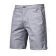 thumbnail image 1 of Men's Stretch Chino Short Slim Fit Flat Front Shorts Summer Cotton Casual Shorts with Pocket, 1 of 4