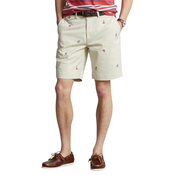 Men's Stretch Classic Fit 9-inch Golf Shorts-New khaki-33