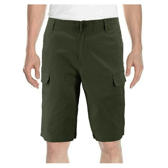 Men's Stretch Cotton Casual Chino Utility Multi Pocket Slim Fit Cargo Shorts (Grape Leaf, 34)