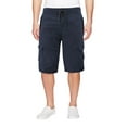 thumbnail image 1 of Men's Stretch Cotton Elastic Drawstring Waist Multi Pocket Casual Cargo Shorts (Navy, M), 1 of 3