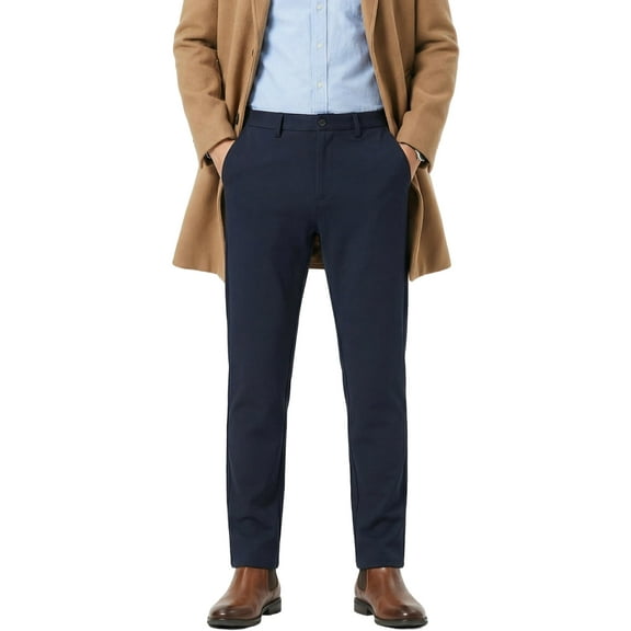 Men's Stretch Dress Pants - 4-Way Elastic Straight Fit for Fall/Spring (280GSM)