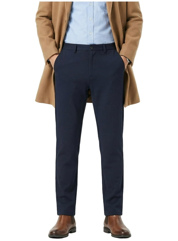 Men's Stretch Dress Pants - 4-Way Elastic Straight Fit for Fall/Spring (280GSM)