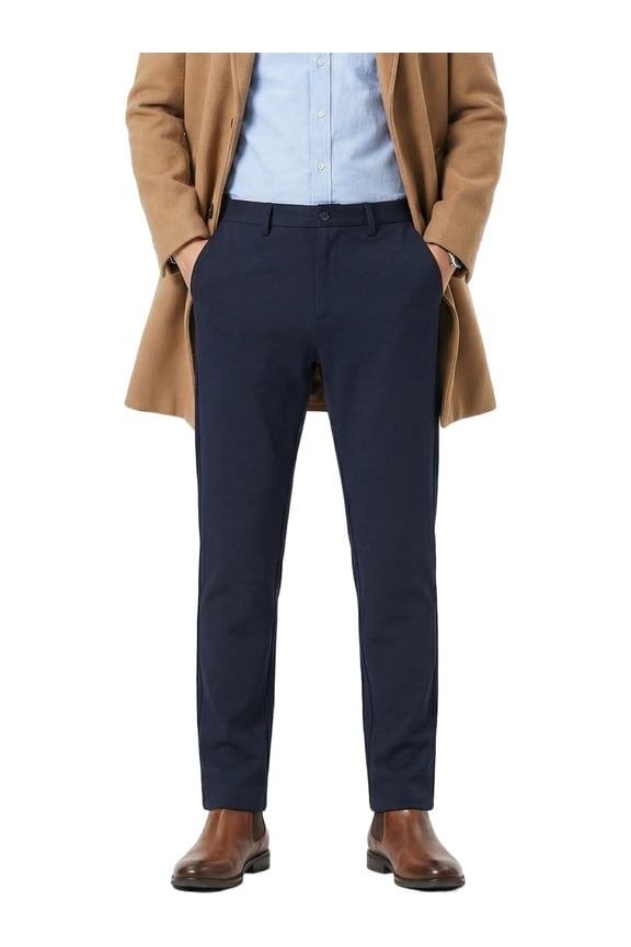 Men's Stretch Dress Pants - 4-Way Elastic Straight Fit for Fall/Spring (280GSM)