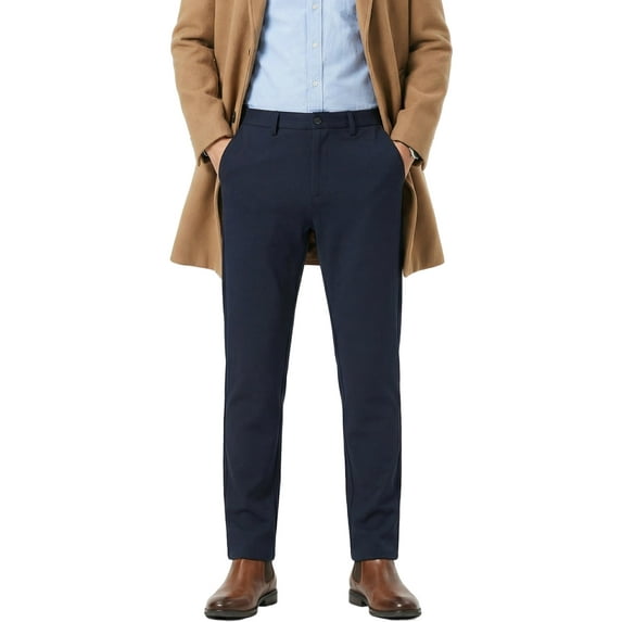 Men's Stretch Dress Pants - 4-Way Elastic Straight Fit for Fall/Spring (280GSM)