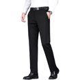 thumbnail image 1 of Men's Stretch Dress Pants - 4-Way Elastic Straight Fit for Fall/Spring (280GSM), 1 of 7