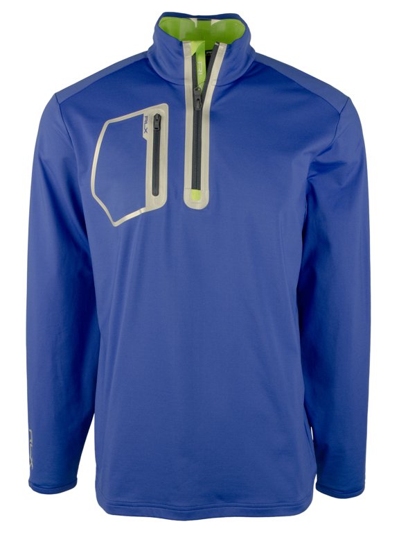 Men's Stretch Jersey Pullover Shirt-BLU-Small