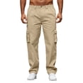 thumbnail image 1 of Men's Stretch Military Pants Water-Resistant Elastic Waist Cargo Pants with Multi-Functional Pockets Quick Dry Pants Lightweight Durable Ripstop Cargo Pants Trousers,Brown 3XL, 1 of 4