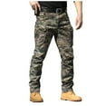 thumbnail image 1 of Men's Stretch Multi-Pocket Cargo Pants, Elastic Waist Relaxed Fit Outdoor Hiking Work Trousers, Durable Utility Design for Camping, Travel and Daily Use, 1 of 4
