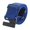 thumbnail image 1 of Men's Stretch Performance Belt - Lightweight Elastic Adjustable Flat Non-Metal Travel Friendly Buckle Soft Stretchy Belt, Flat Buckle Great for Jeans/Leggings, Pant Waist Tightener, Blue, 1 of 8