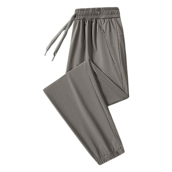 Men's Stretch Quick Drying Casual Pants Elastic Waist Drawstring Breathable Comfortable Lightweight Active Wear Men's Black Dress Pants Summer Lightweight Adaptive