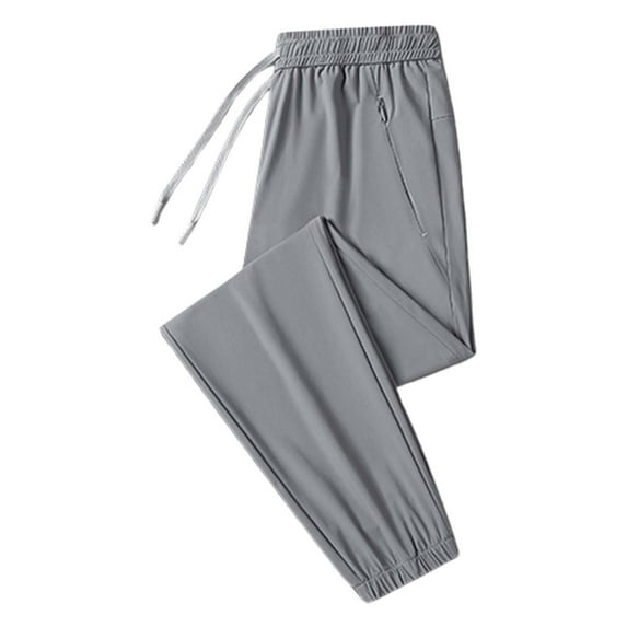 Men's Stretch Quick Drying Casual Pants Elastic Waist Drawstring Breathable Comfortable Lightweight Active Wear Men's Black Dress Pants Summer Lightweight Adaptive