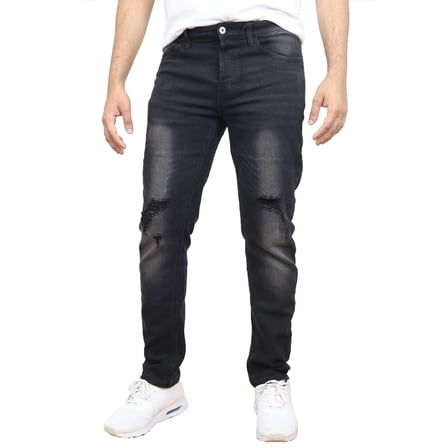 Men's Stretch Ripped Jeans - Denim Look with Flexibility & Comfort (Sizes: 30-42)